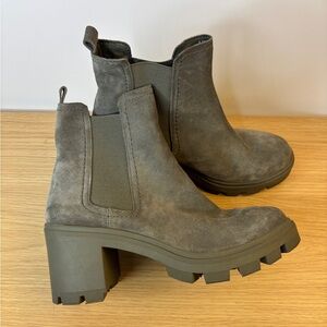 Splendid Melisa Green Suede Women's Ankle Boots